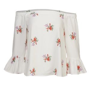 F21 Floral off the shoulder blouse